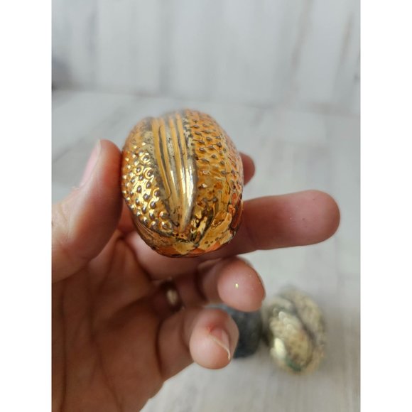 Vintage radko shiny Brite spiral acorn glass ornament set Xmas tree - Picture 5 of 12